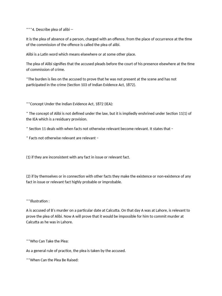 Ple- Of Aliby Describe | PDF | Plea | Crimes