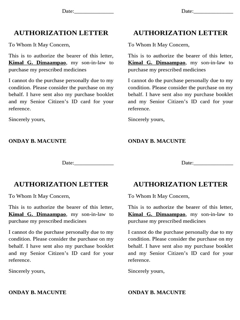 Authorization | PDF