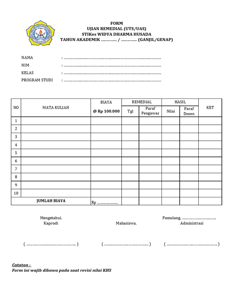 Form Remedial | PDF