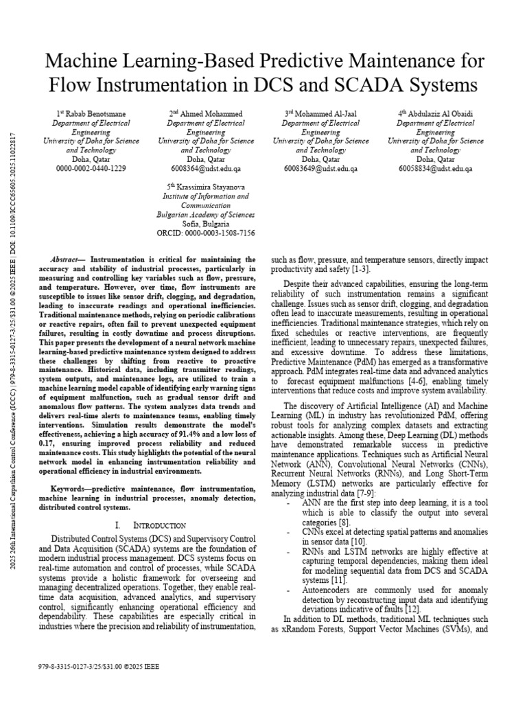 Predictive Maintenance for Flow Instruments | PDF | Machine Learning ...
