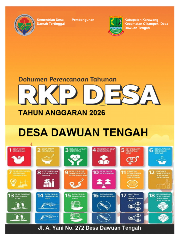 RKPDes 2026 Desa Dawuan Tengah Karawang | PDF