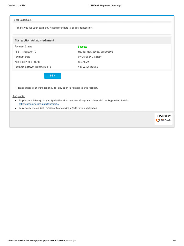 BillDesk Payment Gateway | PDF