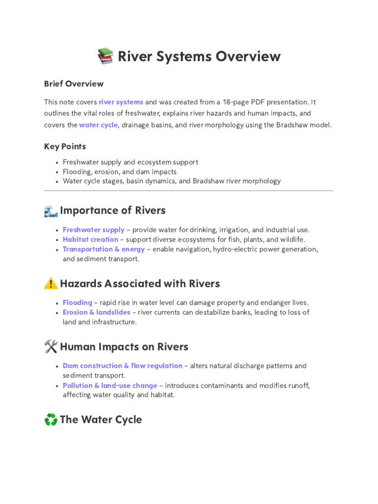 River Systems: Ecology, Hazards, and Dynamics | PDF | River | Drainage ...