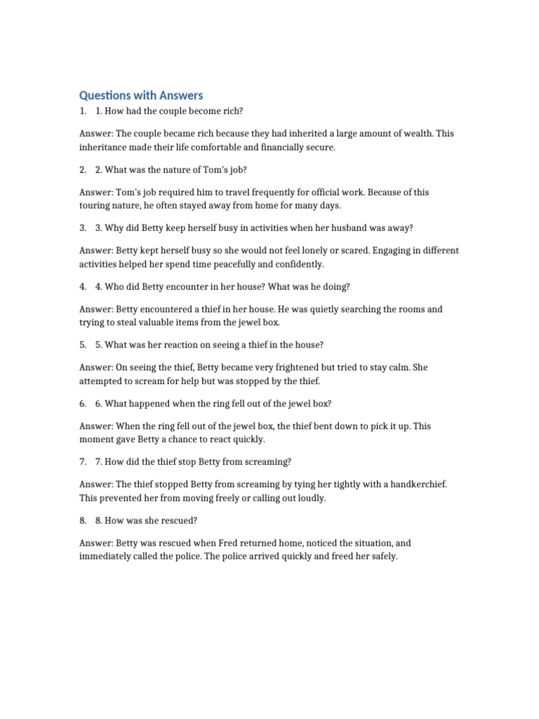 Questions With Answers | PDF