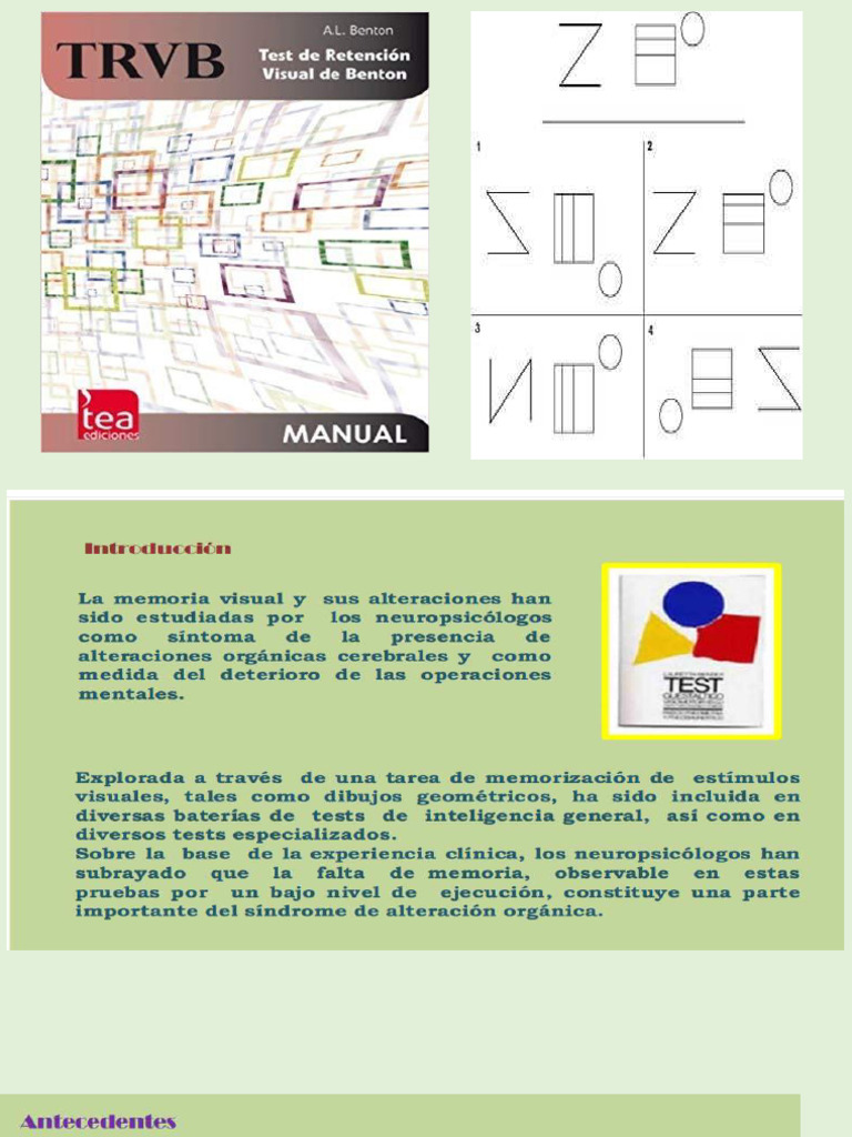 Test de Retención Visual de Benton | PDF