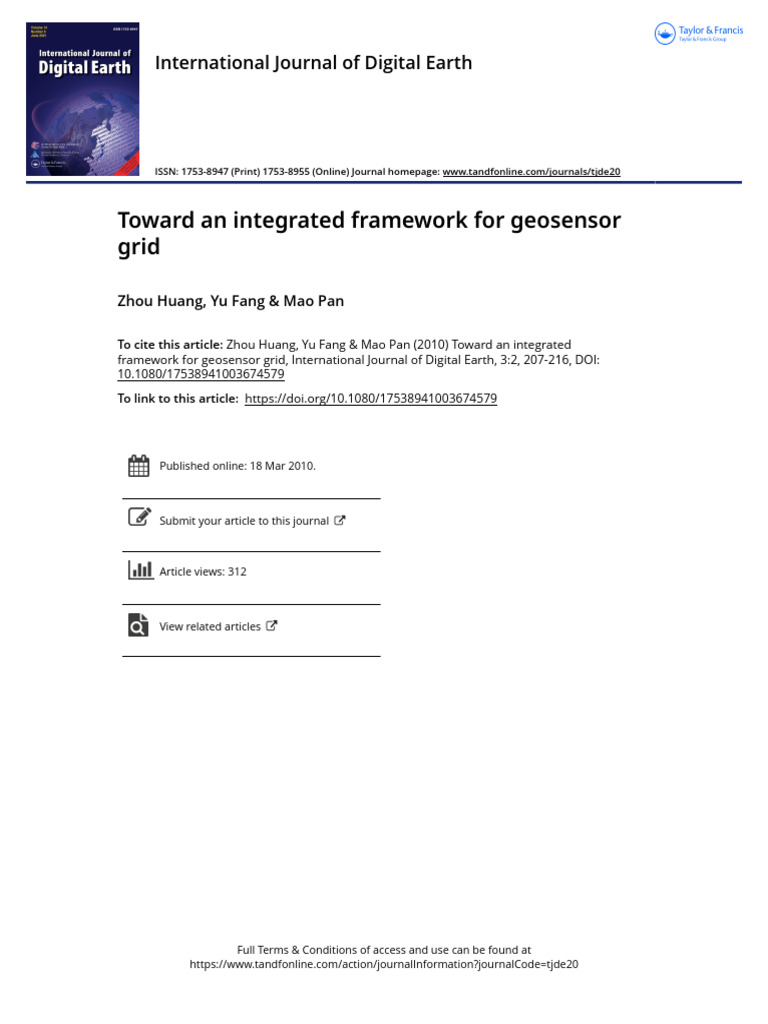 04-Toward An Integrated Framework For Geosensor Grid | PDF | Grid ...