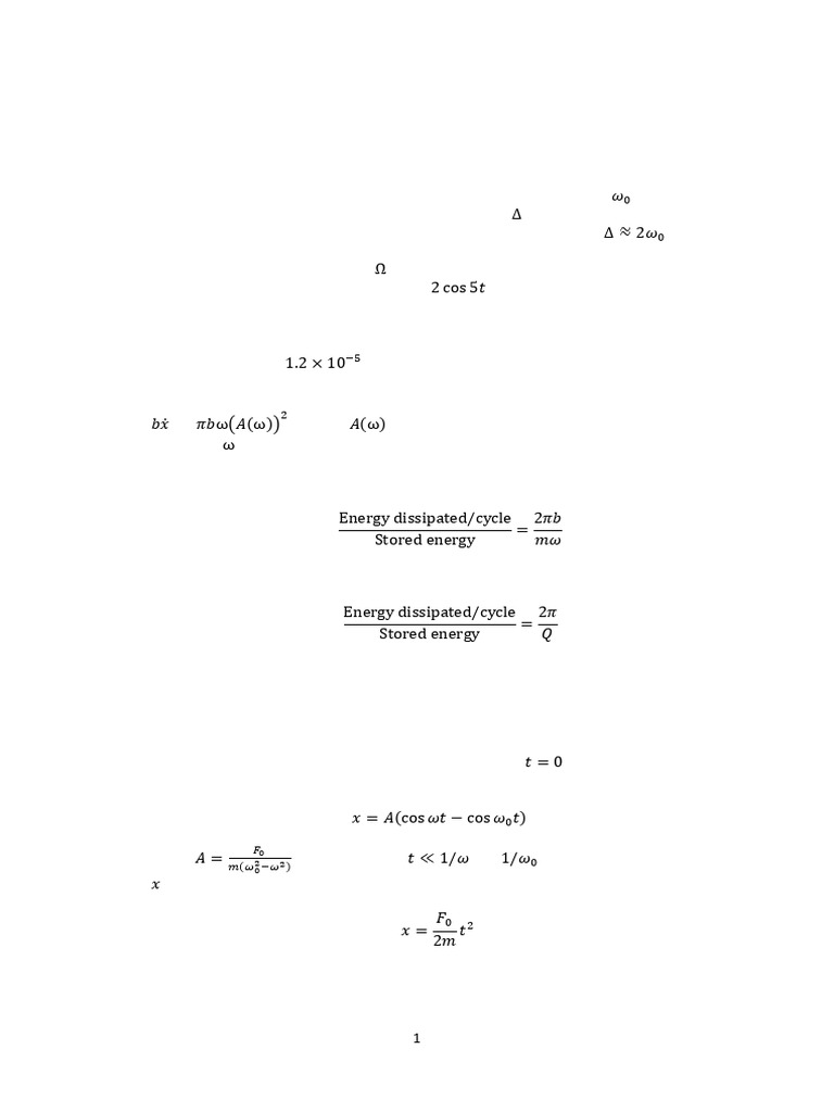 PHY115A Oscillations and Waves Tutorial | PDF | Oscillation | Resonance