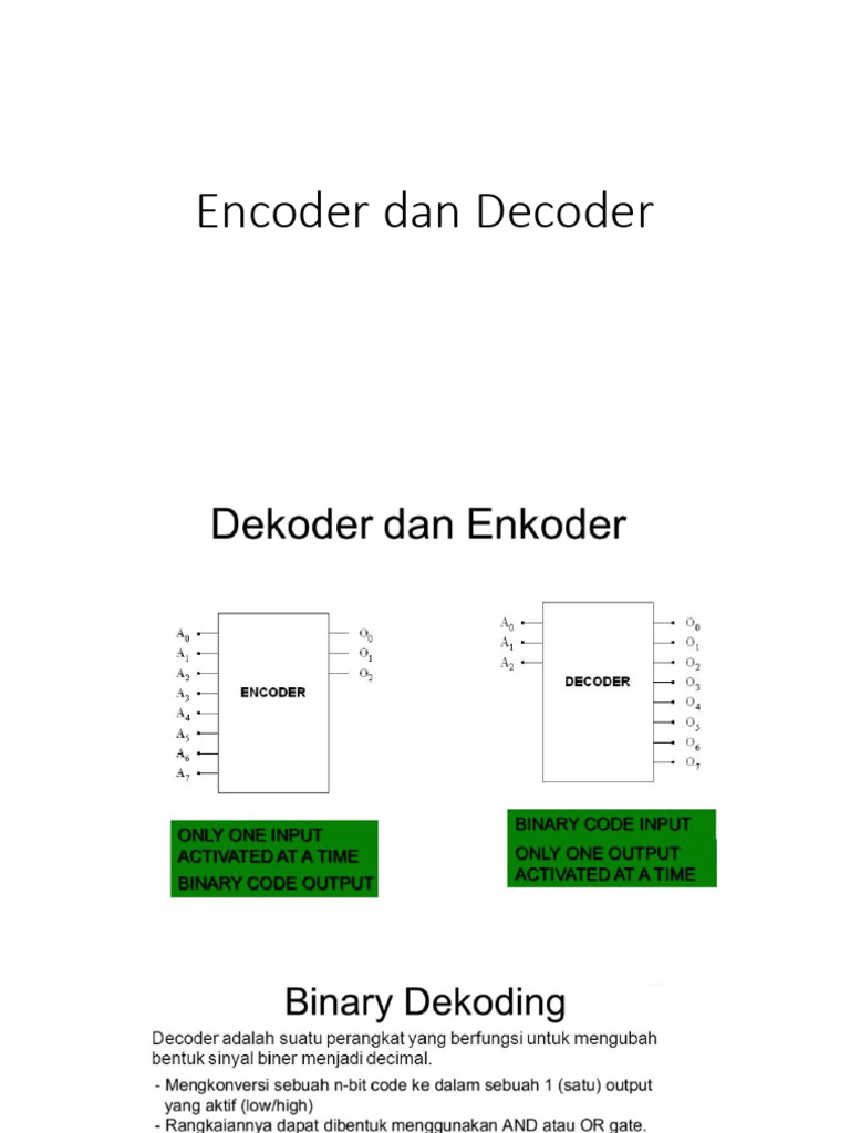 Encoder Dan Decoder | PDF