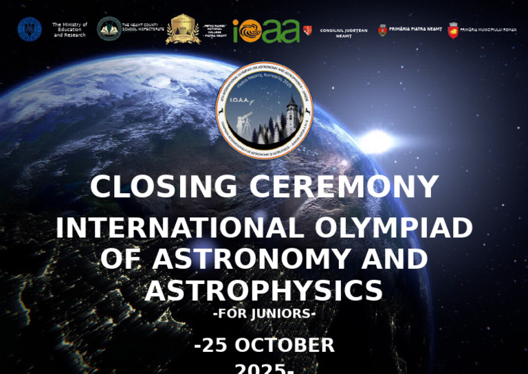 2025 International Astronomy Olympiad Closing | PDF