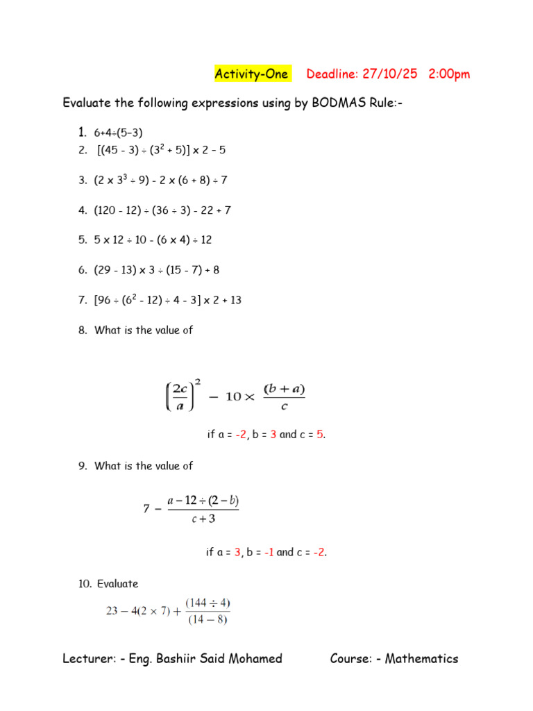 Activity 1 | PDF