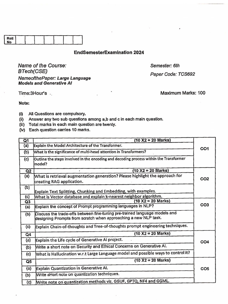 Tcs692 Endsem 2024 Jun | PDF