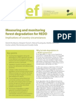 Measuring and Monitoring Forest Degradation For REDD: Implications of Country Circumstances