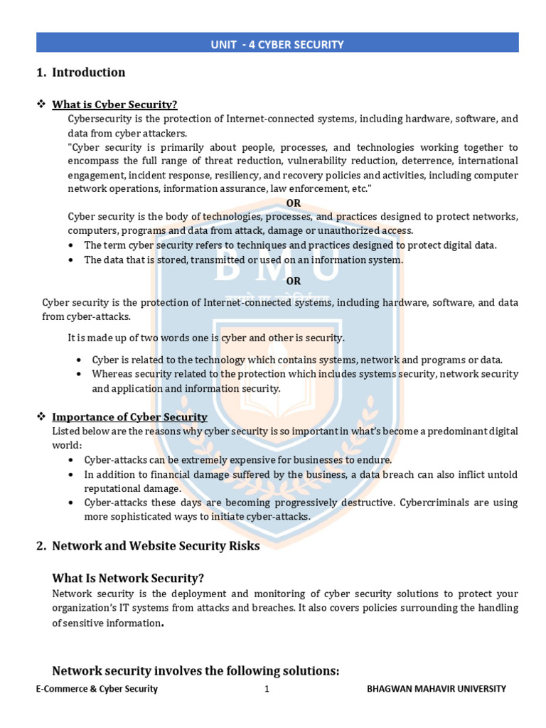 E-Commerce Cyber Security Essentials | PDF | Security | Computer Security