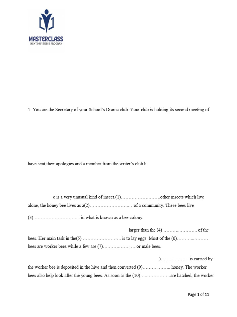 English Assignment | PDF | Bees | Honey