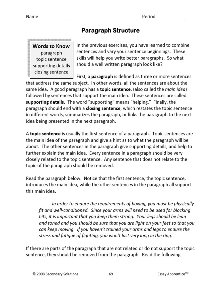 Paragraph Structure and Writing Guide | PDF | Paragraph