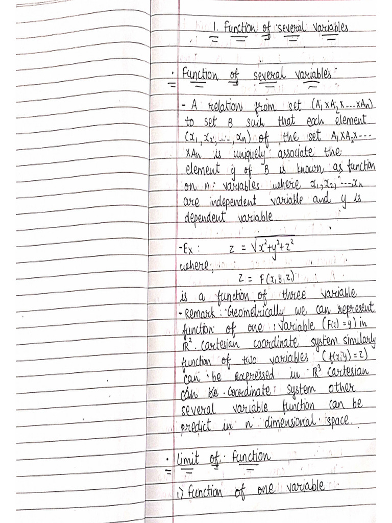 Functions of Several Variable | PDF