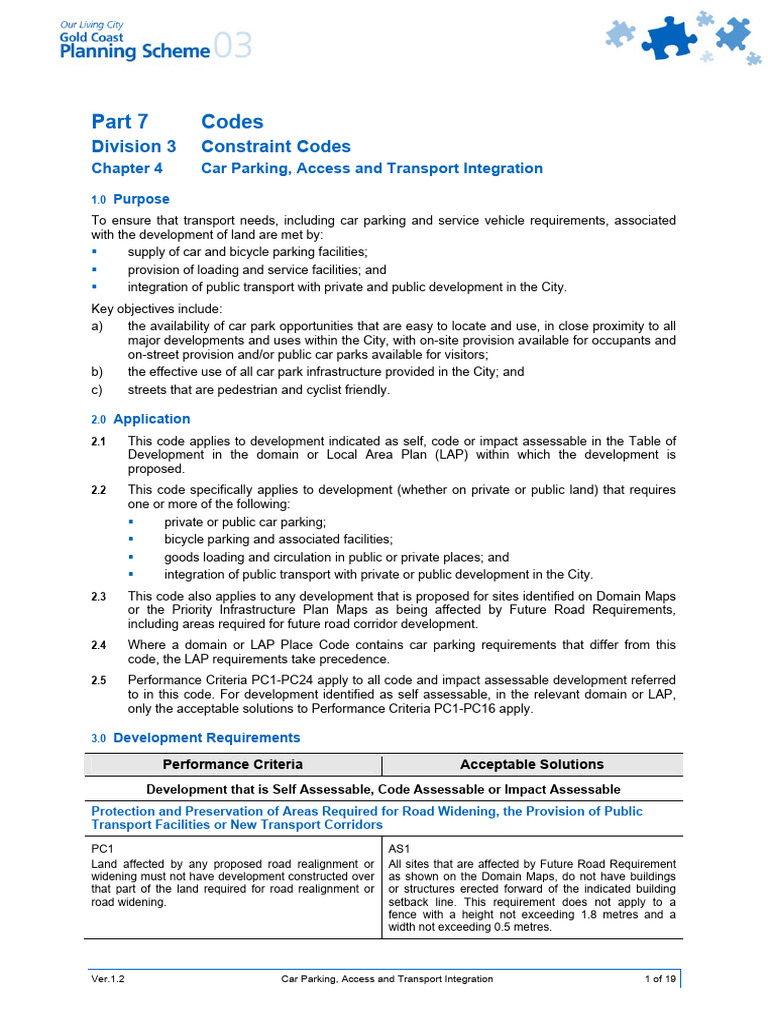 Car Parking and Transport Integration Codes | PDF | Parking | Traffic