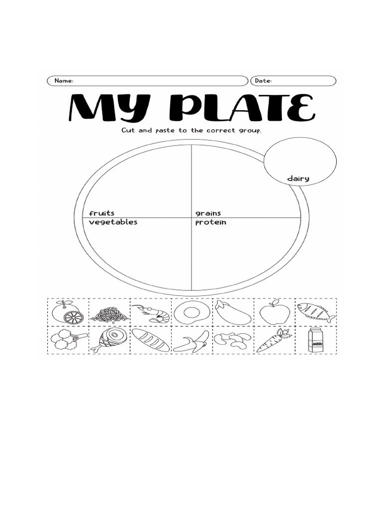 My Food Plate Worksheet For Kids 10232.Jpg | PDF