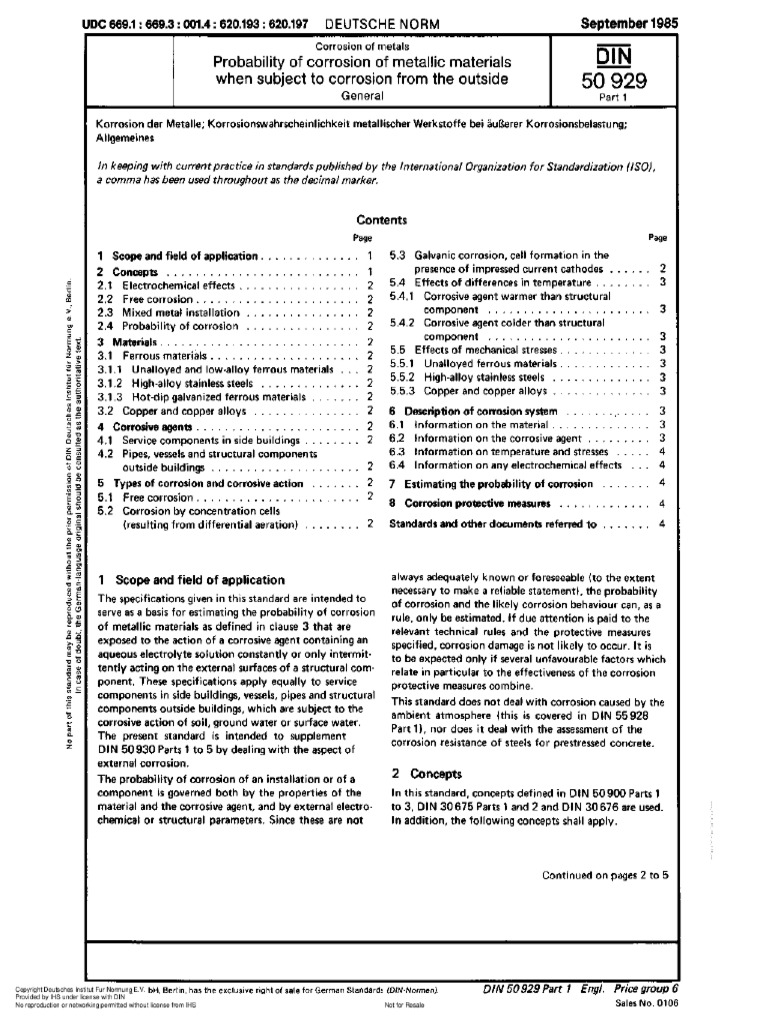 Din 50929-1 | PDF