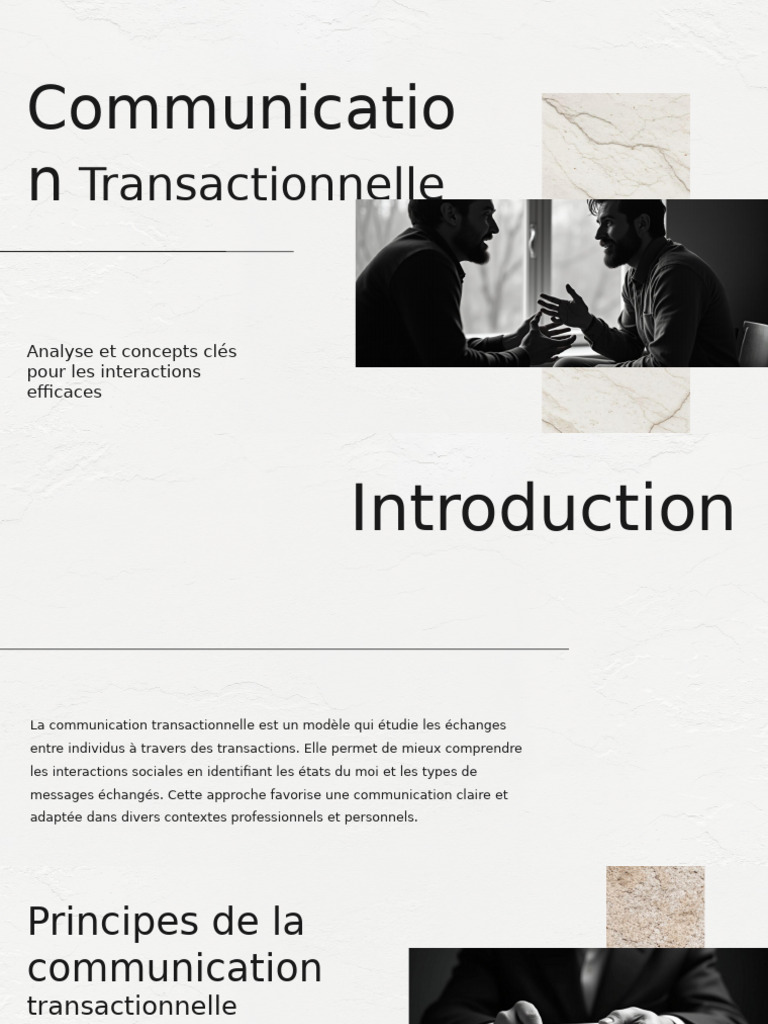 Communication Transactionnelle : Concepts Clés | PDF | Concept de ...