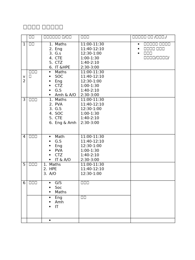 Grade 8B Study Program | PDF