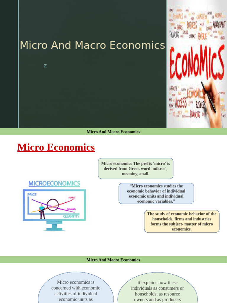 Micro vs Macro Economics Explained | PDF | Economics | Microeconomics