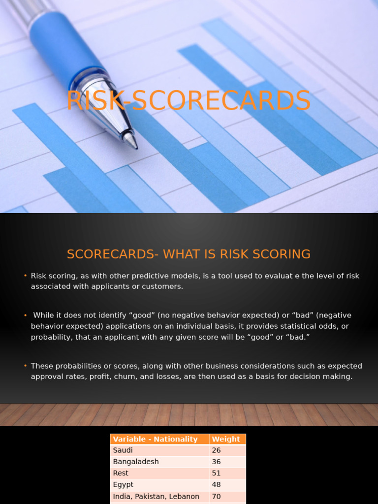Risk - Score Cards 16092022 | PDF | Credit Card | Sampling (Statistics)