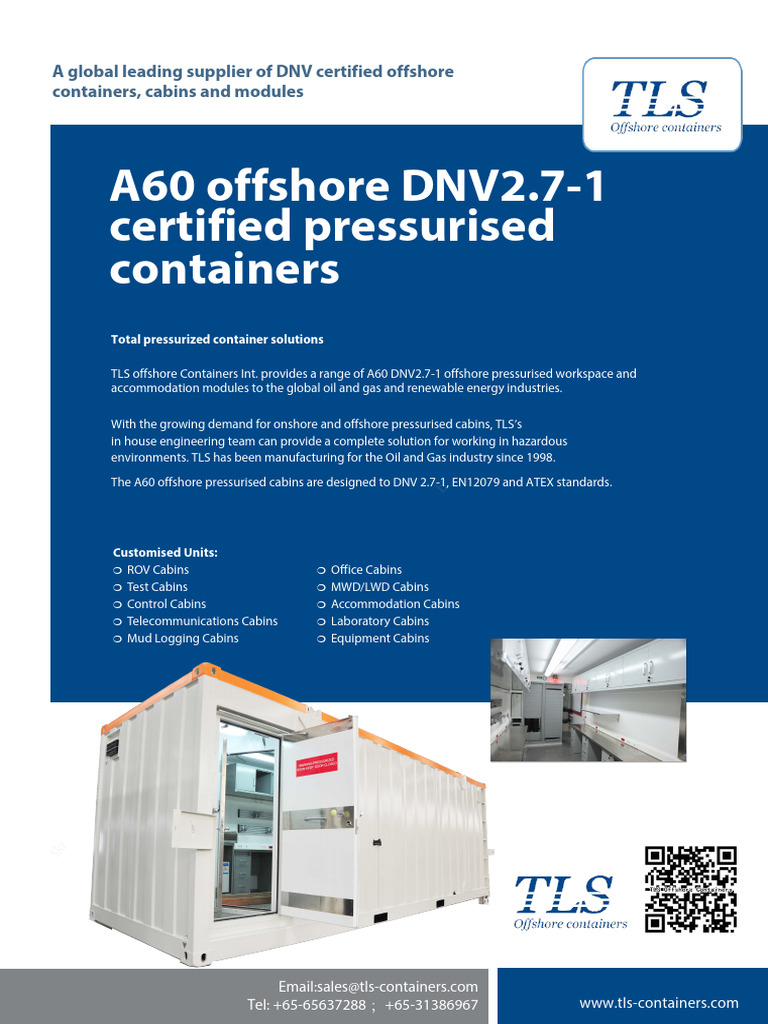 A60 DNV2.7-1 Offshore Containers Solutions | PDF