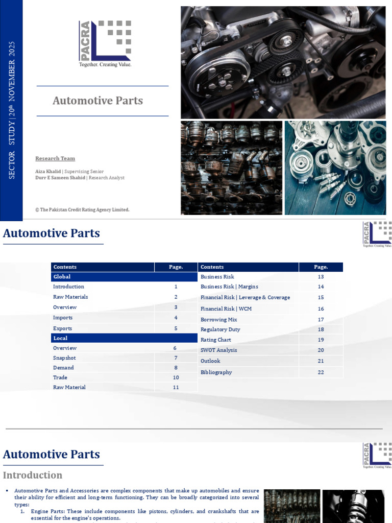Automotive Parts Sector Study 2025 | PDF | Automotive Industry | Car