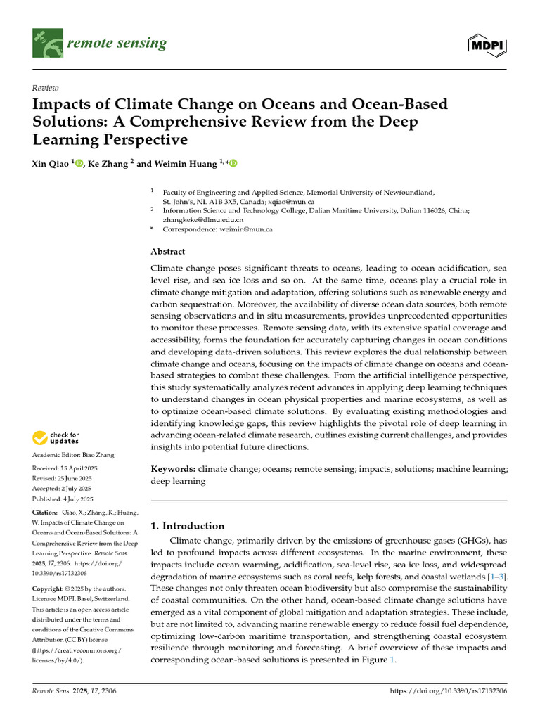 Climate Change Impacts on Oceans Review | PDF | Remote Sensing | Radar