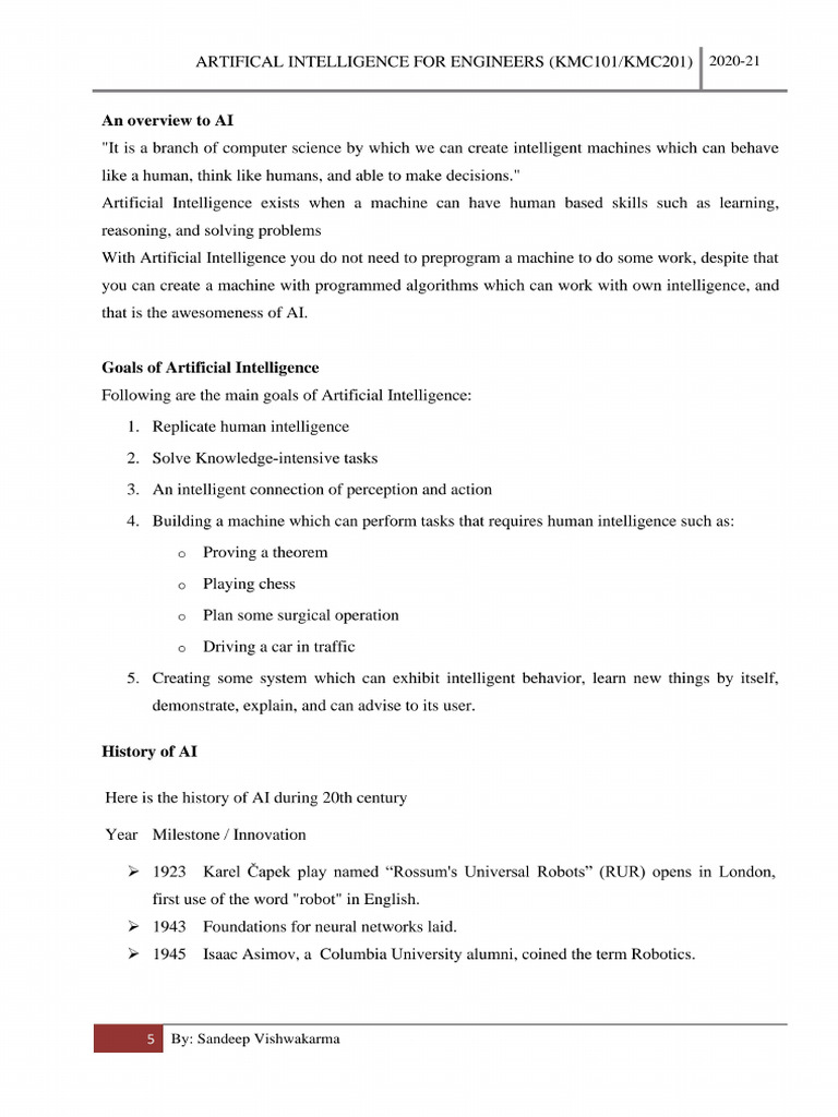 AI Notes Unit 1 | PDF