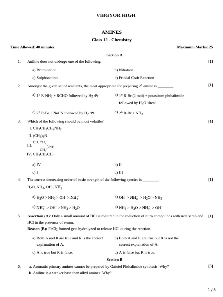 Amines Pws | PDF | Amine | Organic Compounds