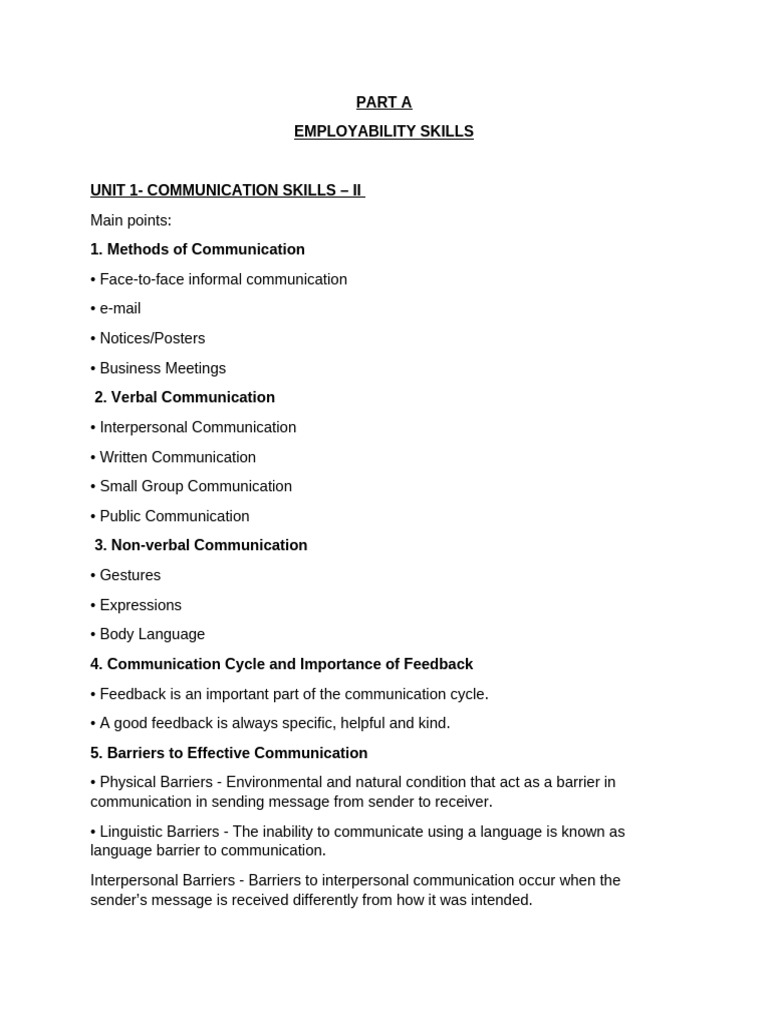 Communication Skills and Barriers Guide | PDF | Operating System ...