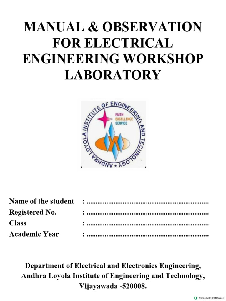 Electrical Engineering Workshop Manual | PDF