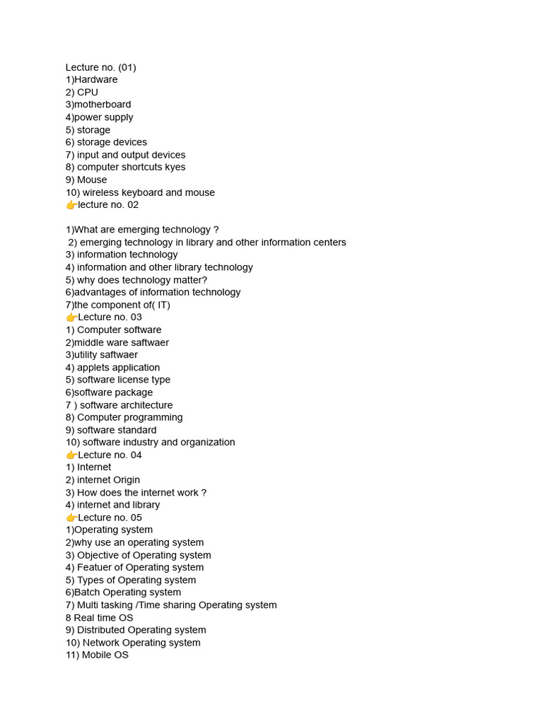 Emerging Technology All Topics and Subtpices | PDF