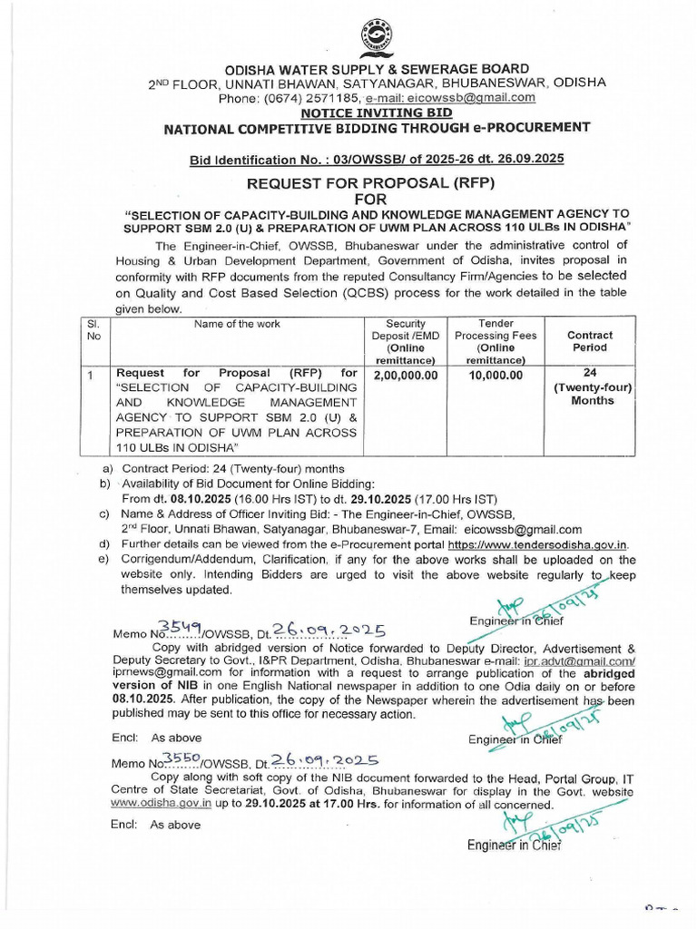 RFP for Capacity-Building Agency in Odisha | PDF | Conflict Of Interest ...