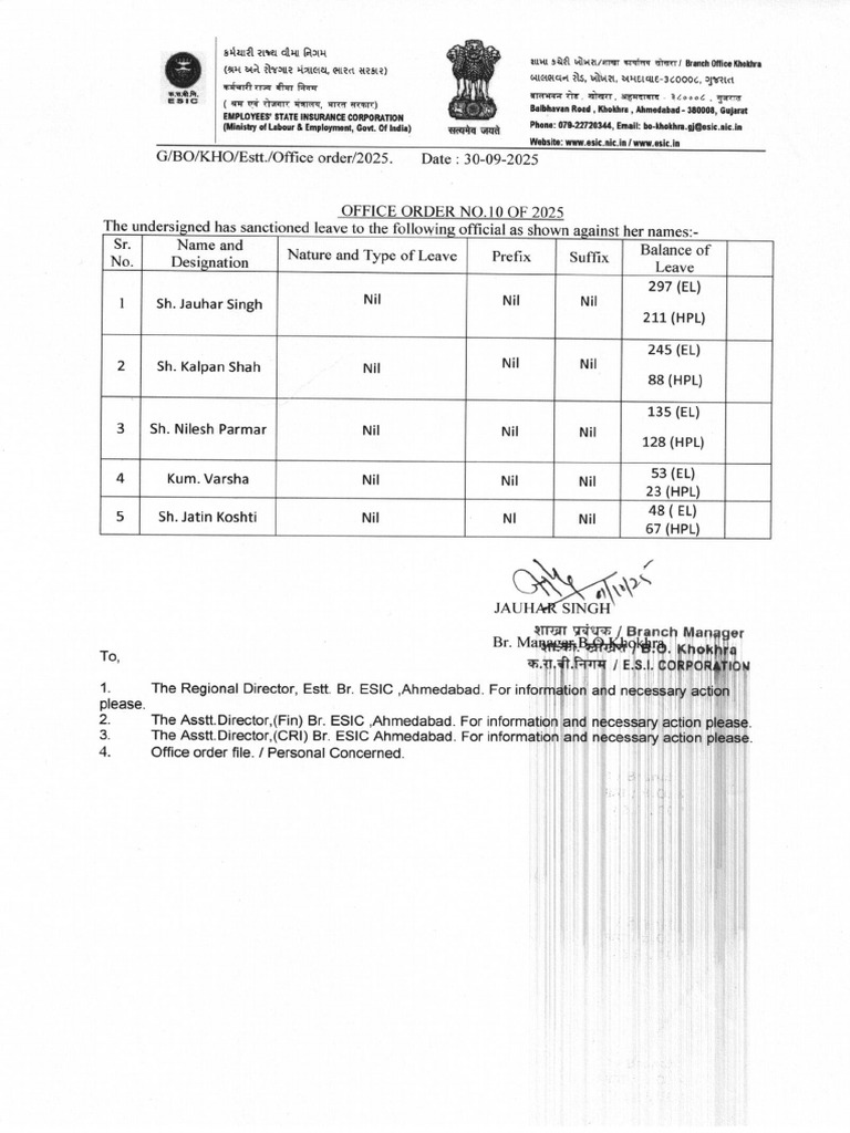 Office Order | PDF