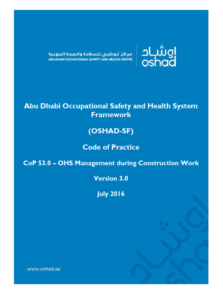 OHS Management in Abu Dhabi Construction | PDF | Occupational Safety ...