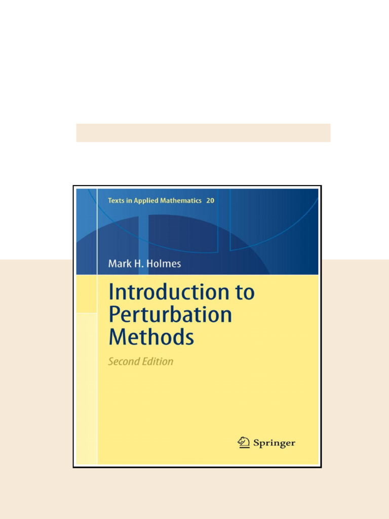 Introduction to perturbation methods 2nd newest edition 2025 | PDF