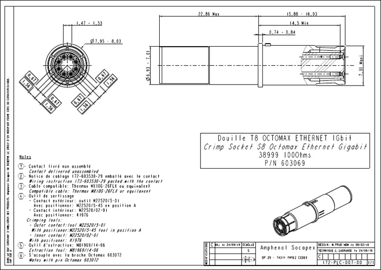 Douille T8 Octomax Ethernet 1Gbit | PDF