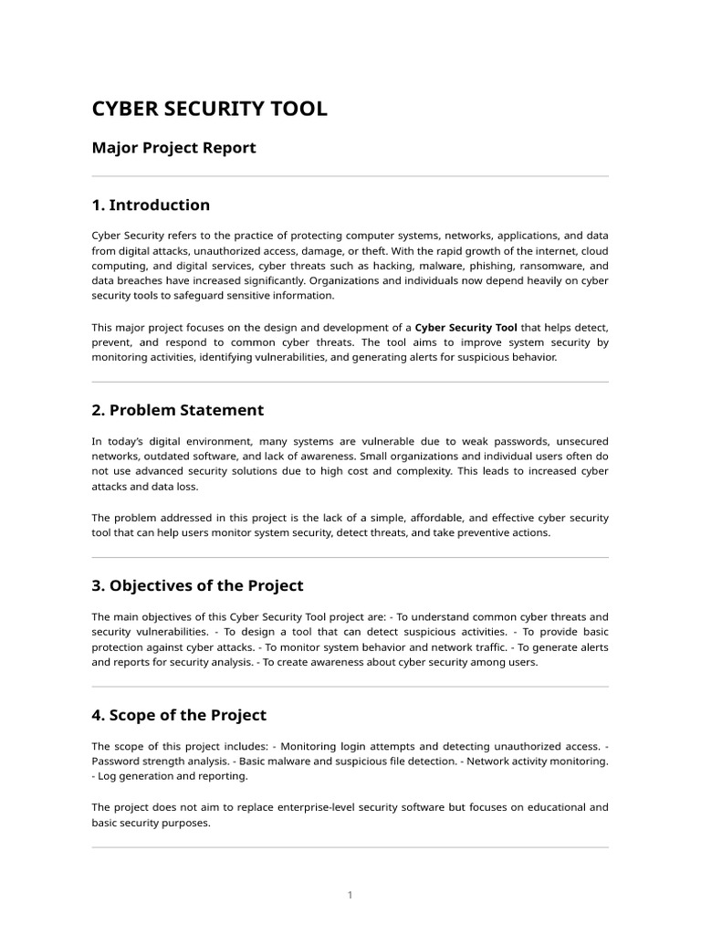 Affordable Cyber Security Tool Design | PDF | Security | Computer Security