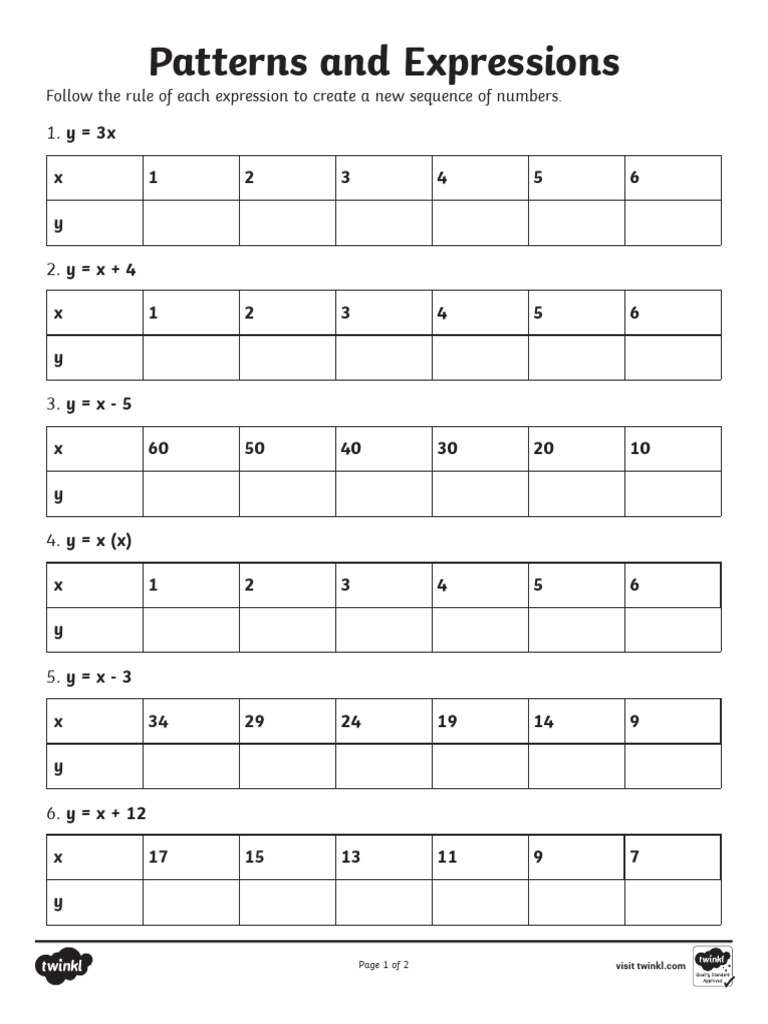 Number Sequences and Expressions Guide | PDF
