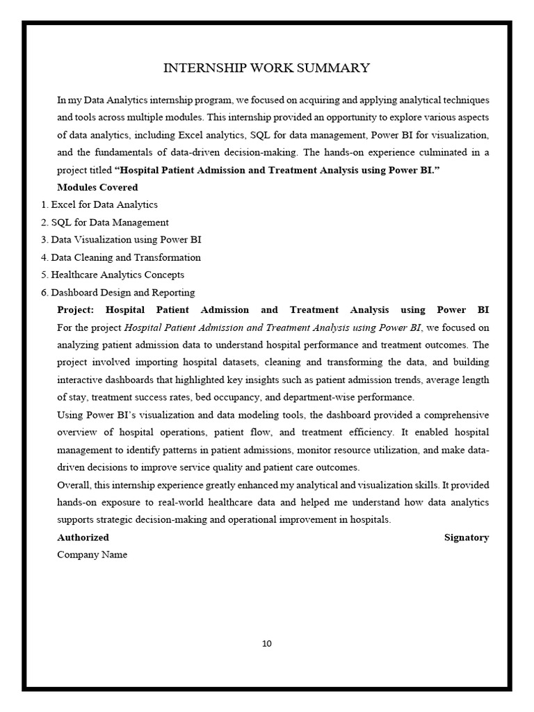 Data Analytics Internship Summary | PDF | Support Vector Machine ...