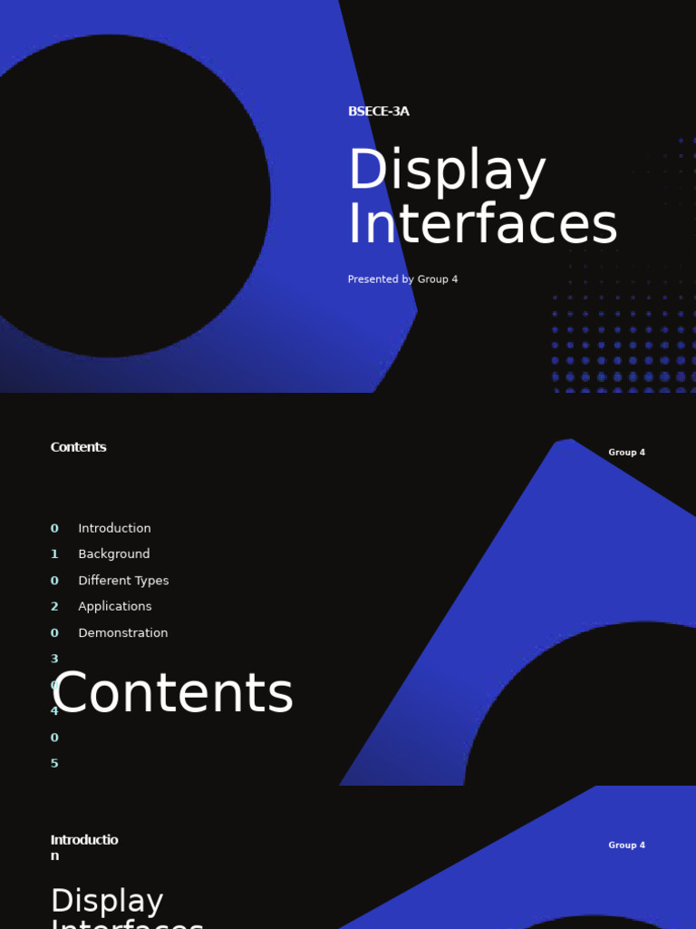 Display Interfaces by Group 4 BSECE 3A | PDF | Computer Monitor ...