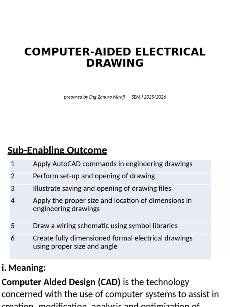 AutoCAD for Electrical Drawing Techniques | PDF | Technical Drawing ...