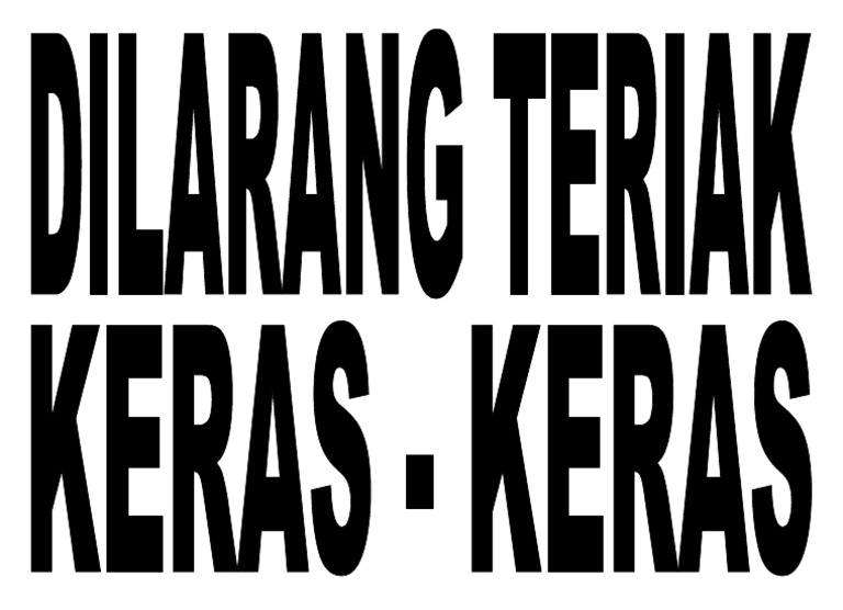 Dilarang Teriak Keras Keras | PDF