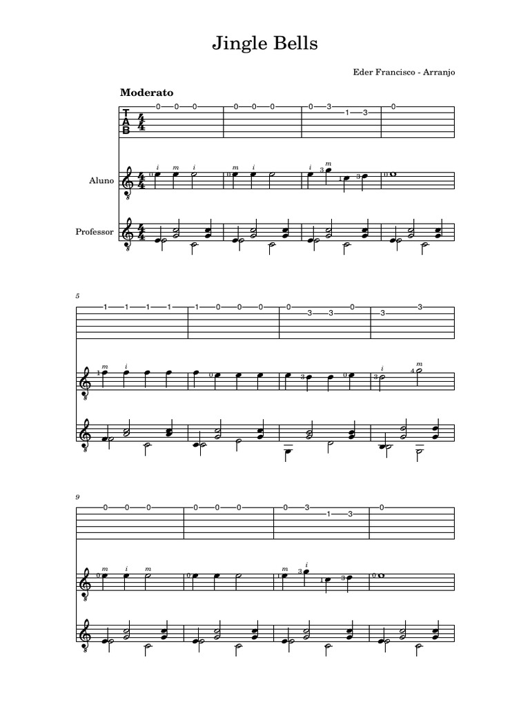 Jingle Bells Arrangement by Eder Francisco | PDF