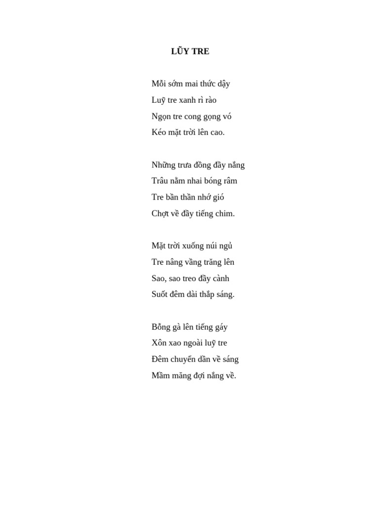Bài Thơ Lũy Tre | PDF