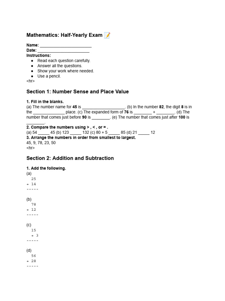Make These Questions in Paper Sheet | PDF