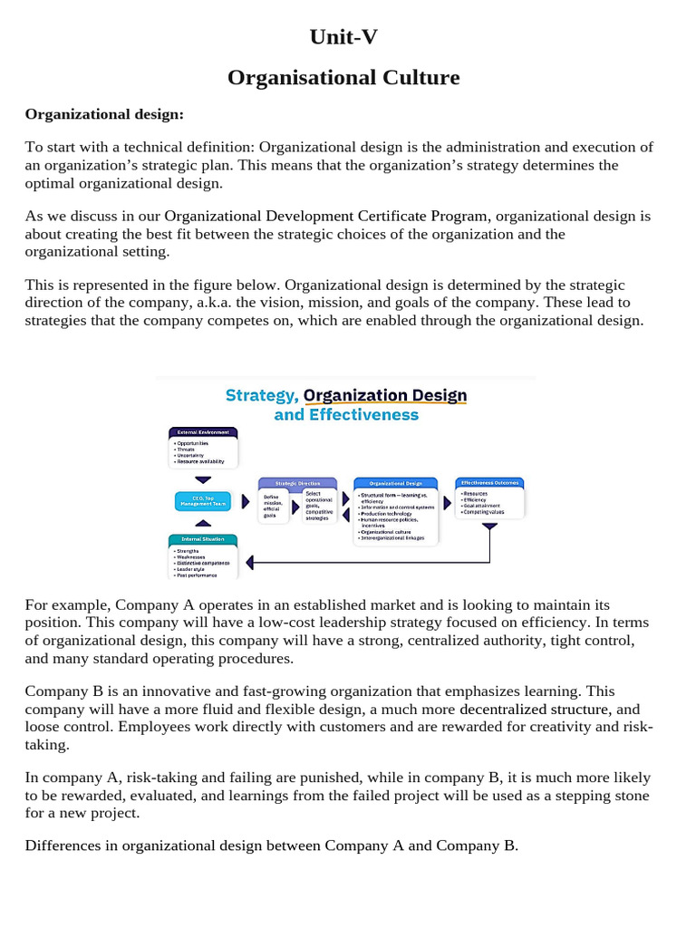 Organizational Design Principles Explained | PDF | Change Management ...